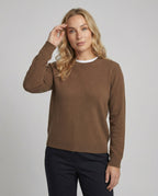 Kuscheliger Damen Strickpullover Rundhals Langarm Plus Size Loose Fit