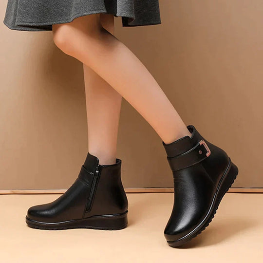R&B | Winter Leder Fleece Rutschfeste Warme Stiefel