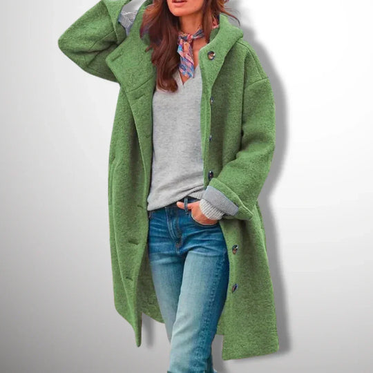R&B | Langmantel mit Knopfverschluss für Damen - Herbst