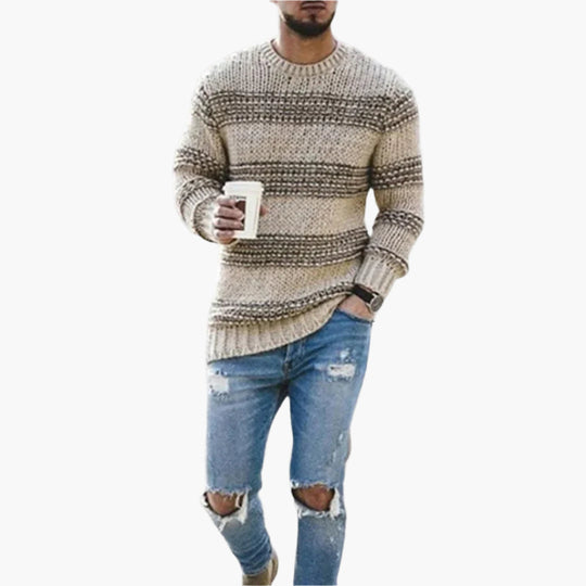 R&B | Grobstrickpullover Im Norweger-Stil - Modischer Winterpullover für Freizeit & Alltag