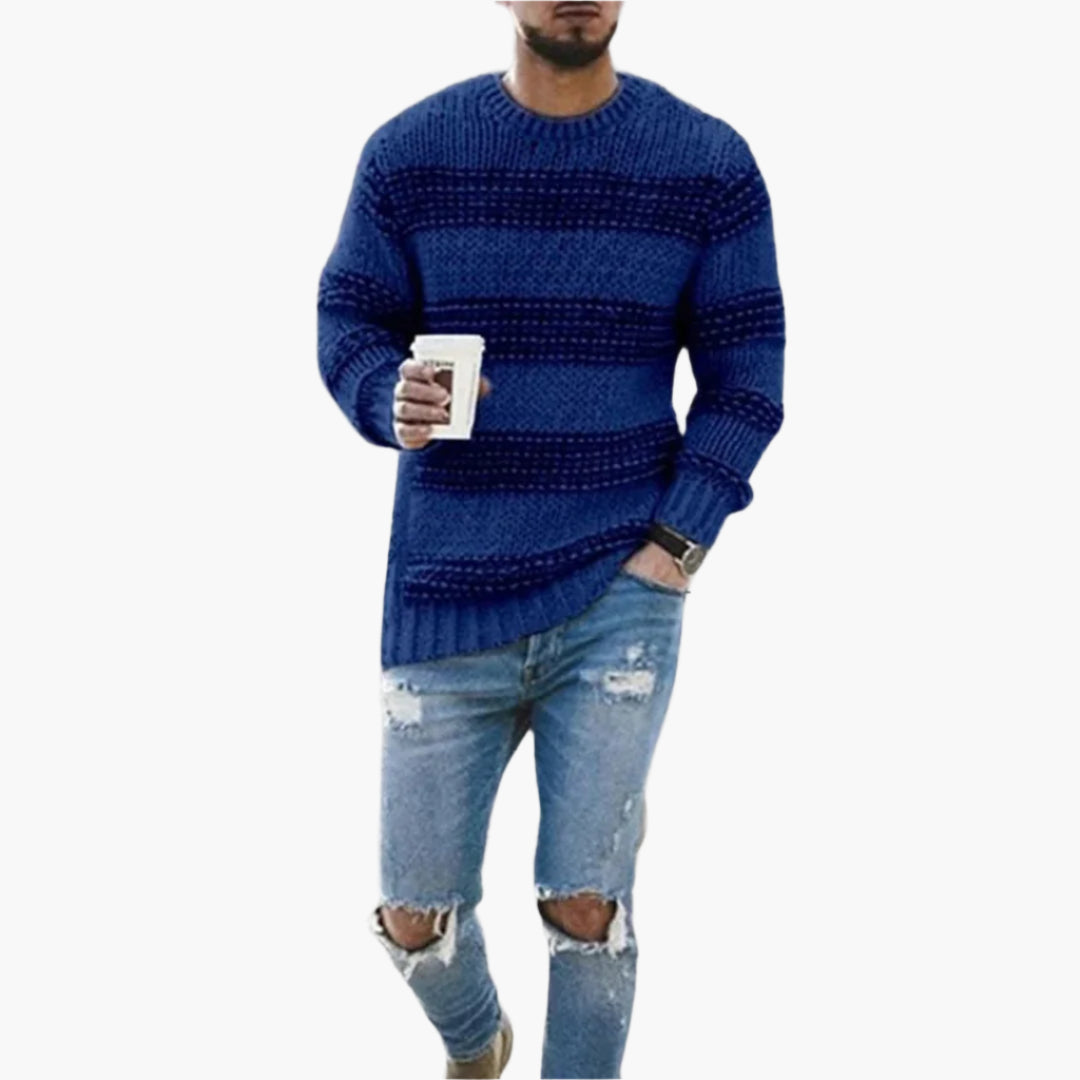 R&B | Grobstrickpullover Im Norweger-Stil - Modischer Winterpullover für Freizeit & Alltag