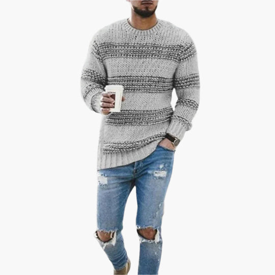 R&B | Grobstrickpullover Im Norweger-Stil - Modischer Winterpullover für Freizeit & Alltag