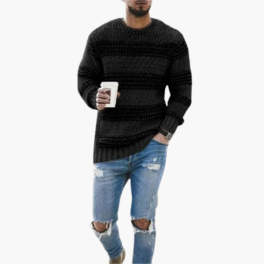 R&B | Grobstrickpullover Im Norweger-Stil - Modischer Winterpullover für Freizeit & Alltag