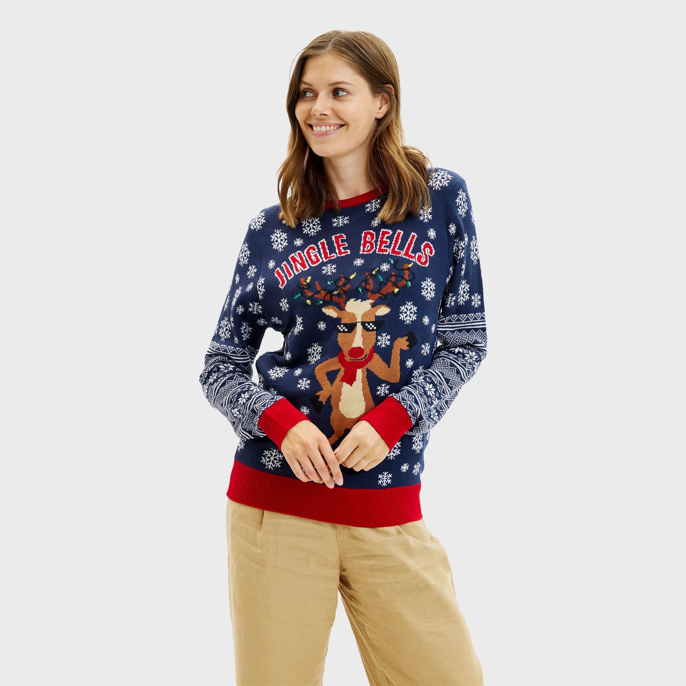 R&B | Jingle Bells Weihnachts-Pullover Frauen
