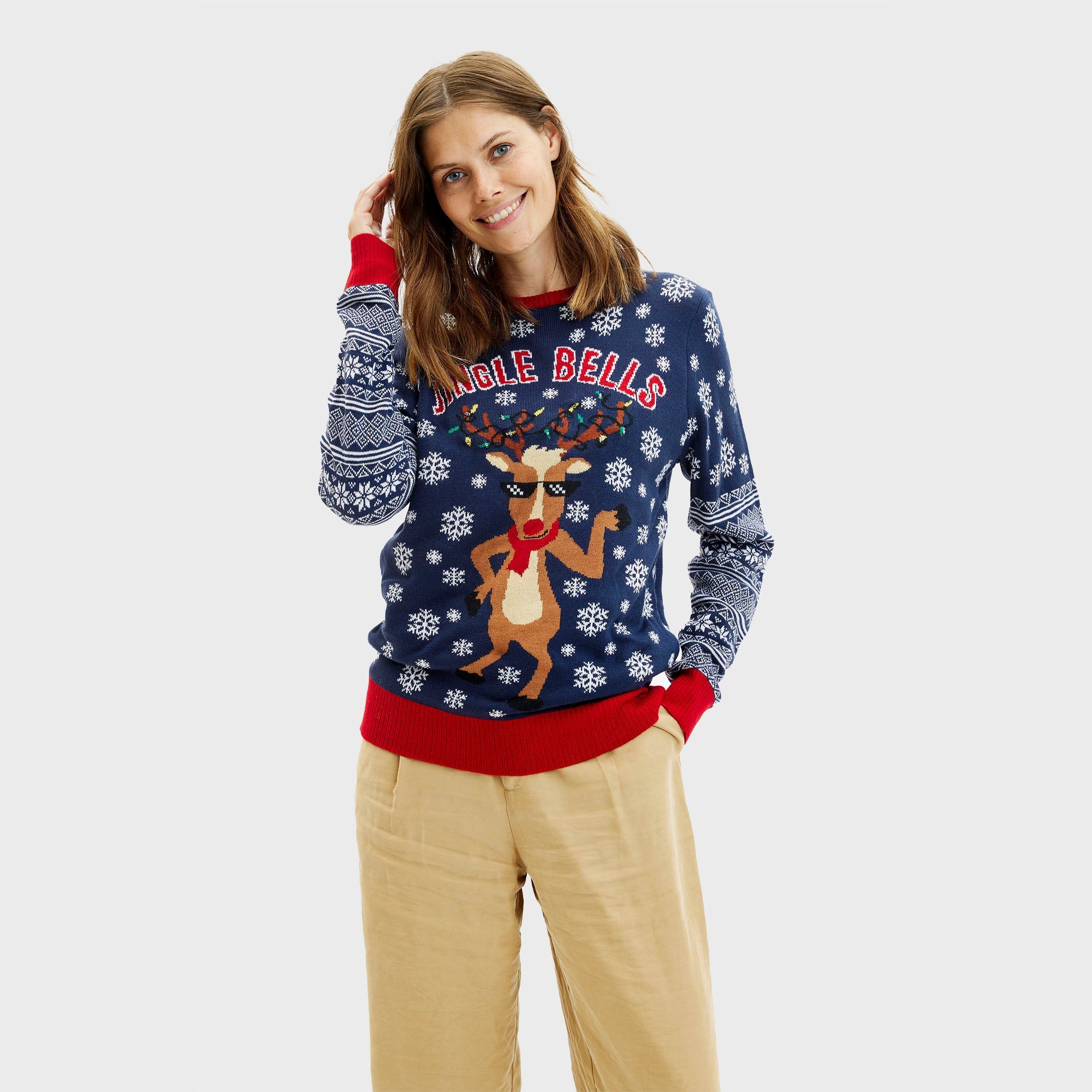 R&B | Jingle Bells Weihnachts-Pullover Frauen