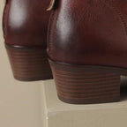 R&B | Damenstiefelette Aus Leder mit Blockabsatz