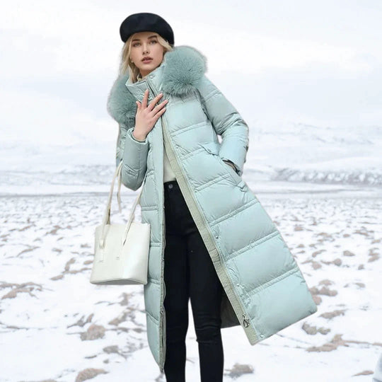 R&B | Lange Winterjacke mit Stehkragen für Frauen Ideal für Die Kalte Saison