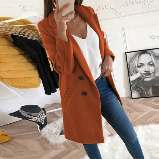 R&B | Eleganter Langer Businessmantel