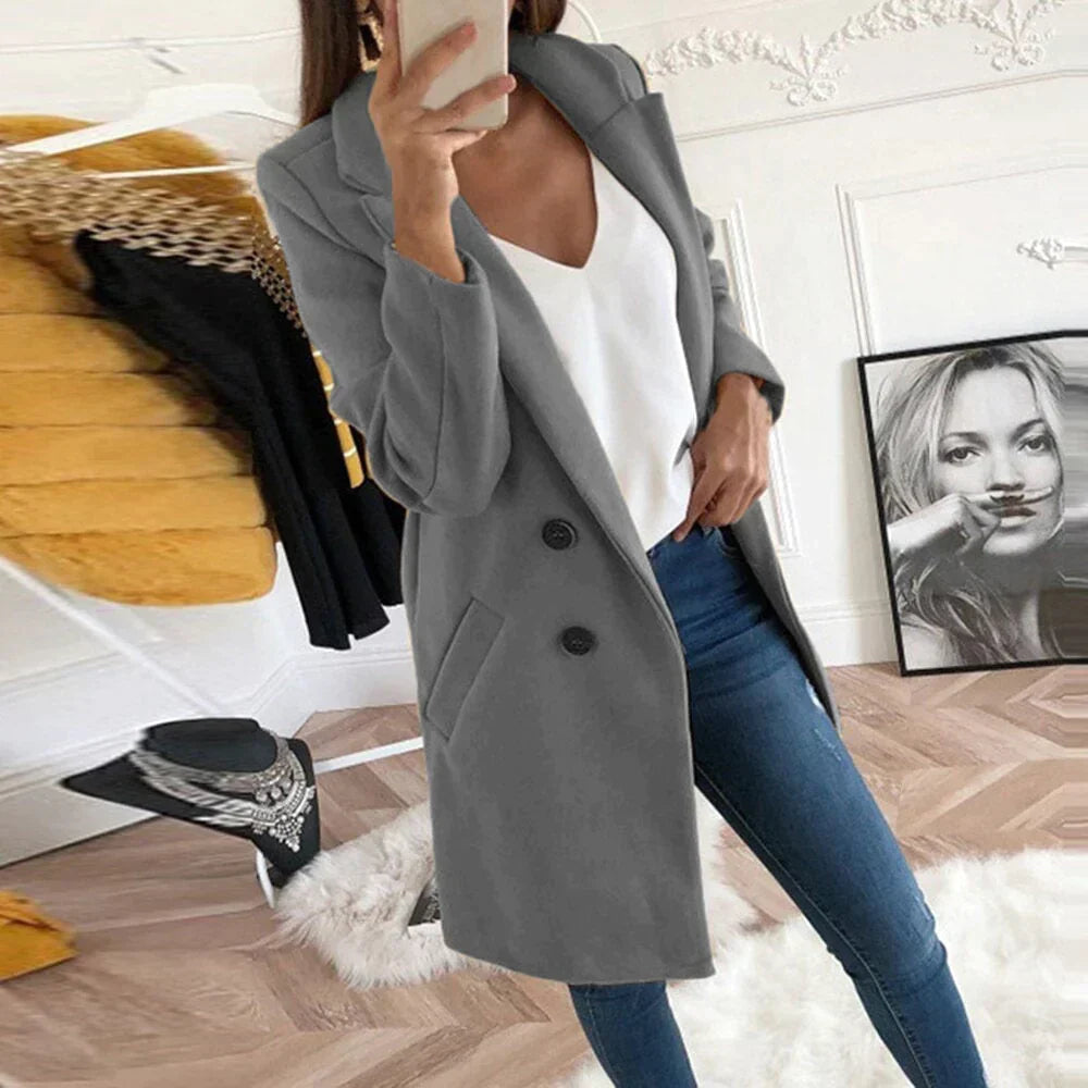 R&B | Eleganter Langer Businessmantel