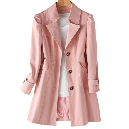 R&B | Langer Trenchcoat - Winddicht Wasserdicht Verstellbar