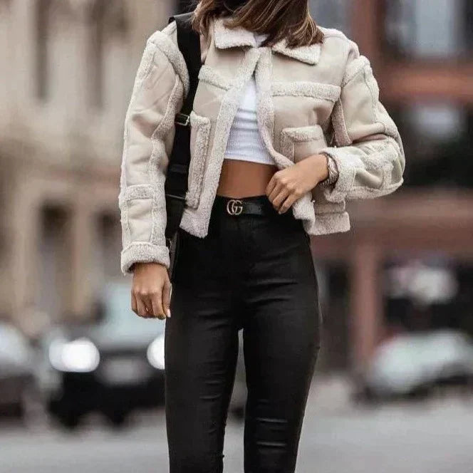 R&B | Leder Patchwork Jacke - Wasserdicht, Trendy & Langlebig