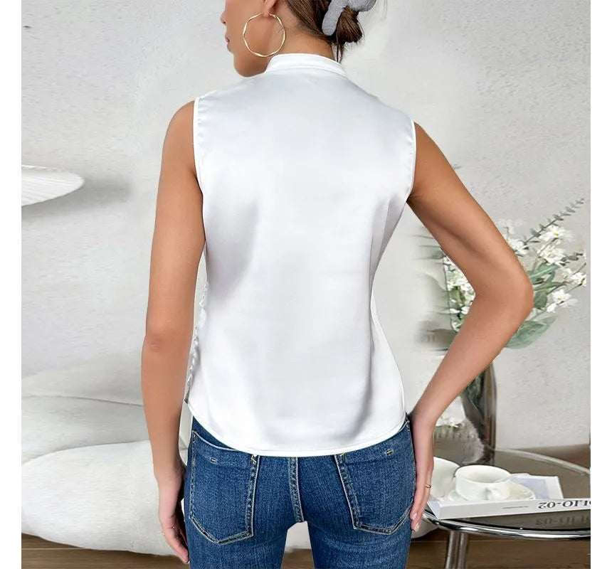 R&B | Elegantes Ärmelloses Einfarbiges Top