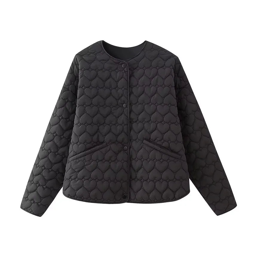 R&B | Gefütterte Jacke mit Herzmotiv