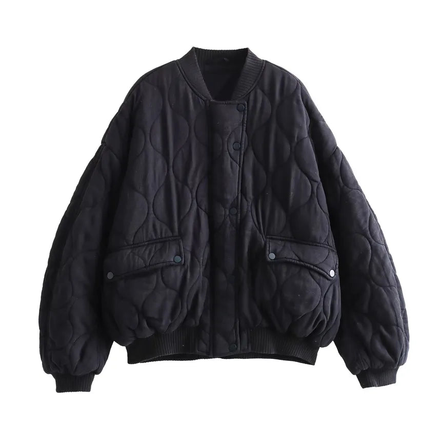 Baumwolljacke mit Rundhalsausschnitt