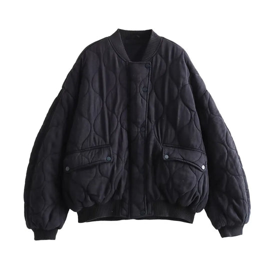 Baumwolljacke mit Rundhalsausschnitt