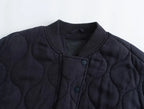 Baumwolljacke mit Rundhalsausschnitt