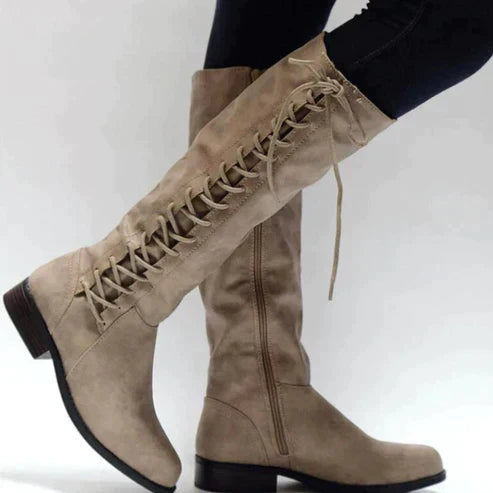 R&B | Schnürstiefeletten bis zum Knie für Damen – Stylisch & Vielseitig