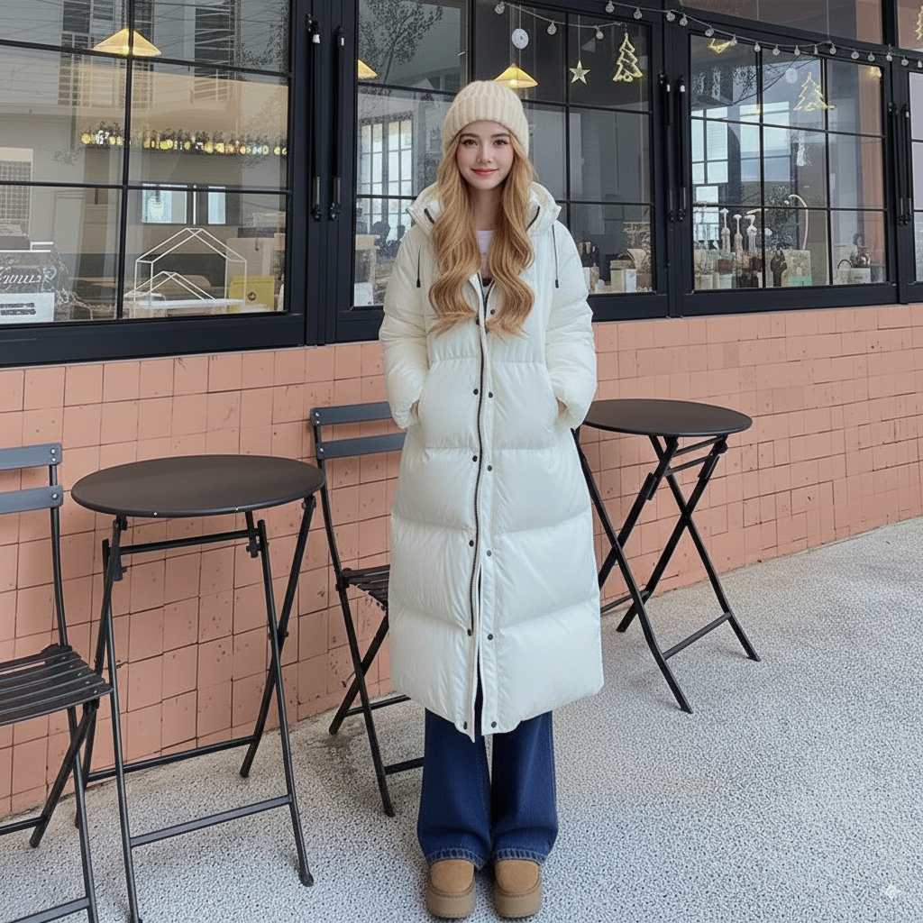 R&B | Gepolsterte Pufferjacke Damen - Winddicht mit Kapuze