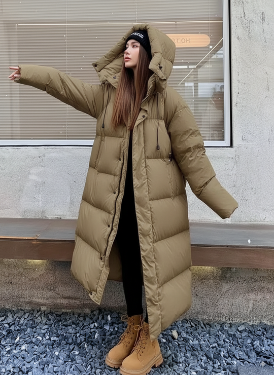 R&B | Gepolsterte Pufferjacke Damen - Winddicht mit Kapuze