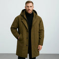 R&B | Wasserdichter Puffer-Trenchcoat für Herren mit Kapuze