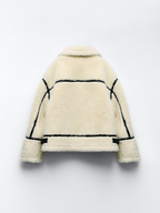R&B | Shearling-Jacke - Übergroßer Schnitt - Weiche Textur - Warme Fütterung - Reißverschlussöffnung