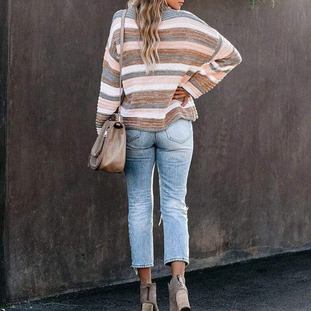 R&B | Gestreifter Strickpullover mit Feinen Linien