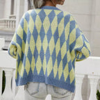 R&B | Geometrische Strickjacke