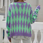 R&B | Geometrische Strickjacke