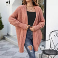 R&B | Einfarbige Kuschelige Strickjacke für Damen