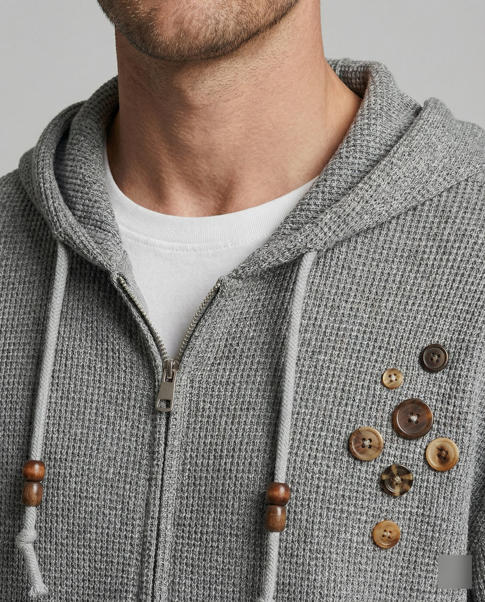 Lässige American Style Strick-Kapuzenjacke für Damen und Herren