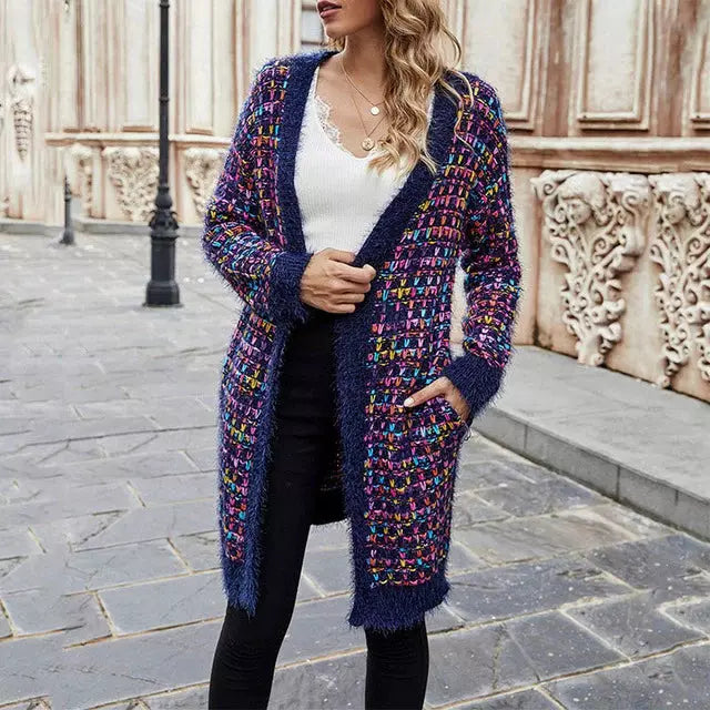 R&B | Bunter Warmer Strickjacke