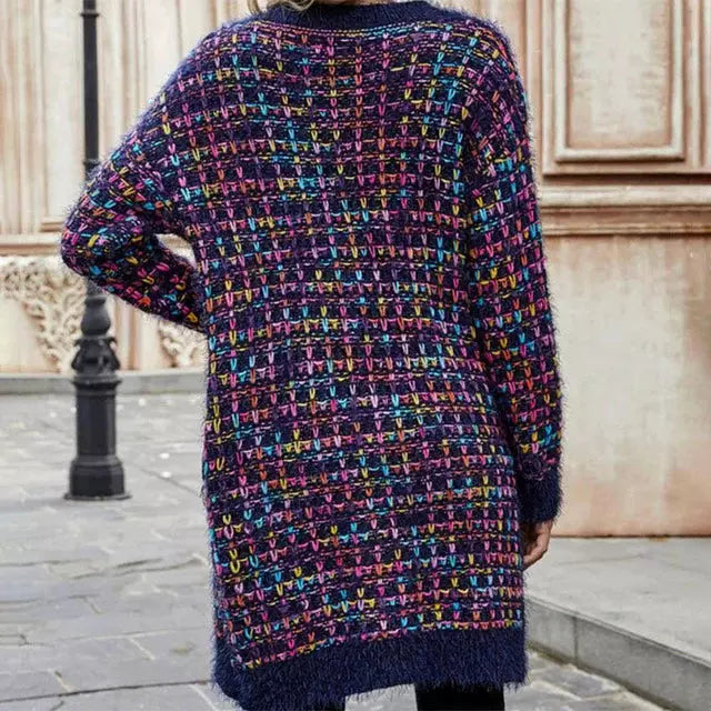 R&B | Bunter Warmer Strickjacke
