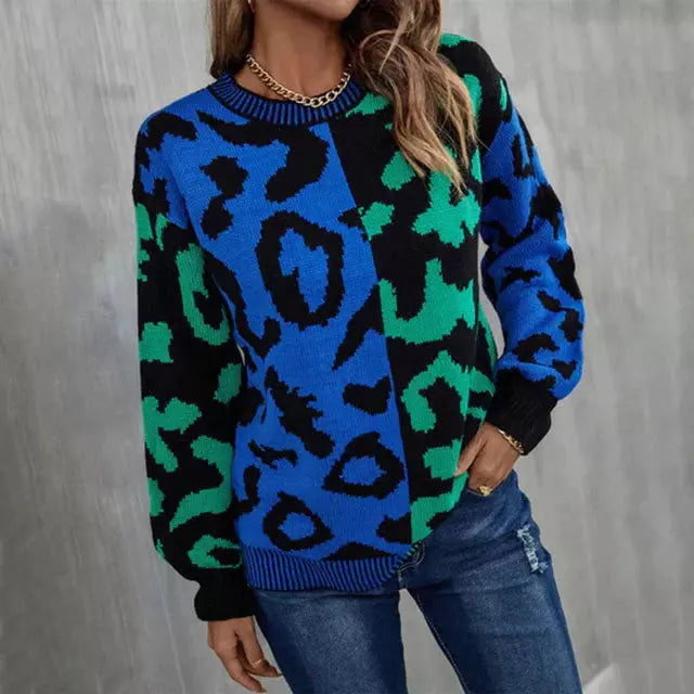 R&B | Leoparden Patchwork Pullover