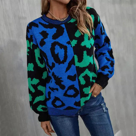 R&B | Leoparden Patchwork Pullover