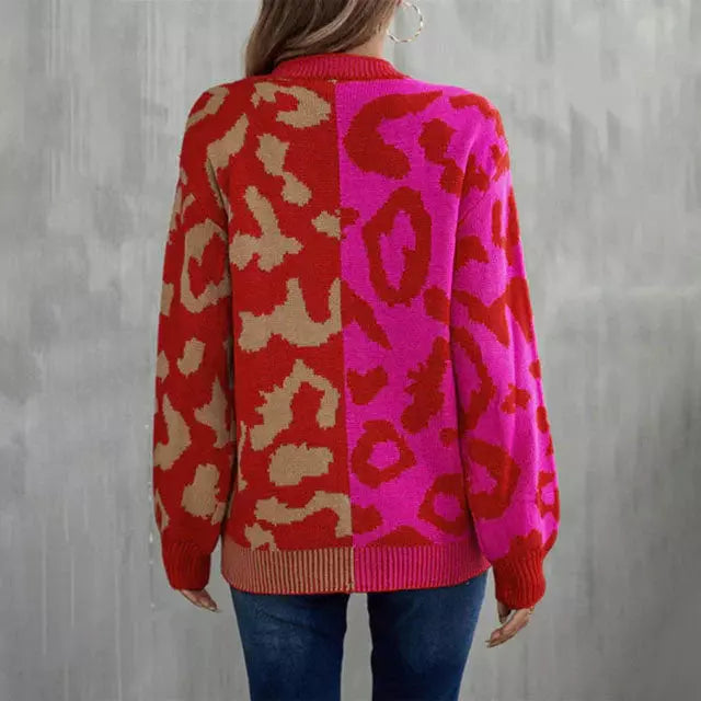 R&B | Leoparden Patchwork Pullover