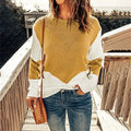 R&B | Patchwork Strickpullover mit Farbblöcken