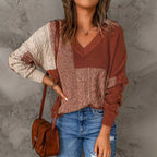 R&B | Patchwork Strickpullover mit Farbkontrasten