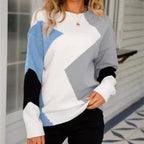 R&B | Pullover in Kontrastfarbe mit Geripptem Saum