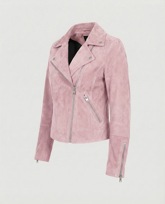 R&B | Damen Wildleder Bikerjacke