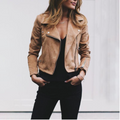 R&B | Damen Winter Biker Kurze Jacke - Warme
