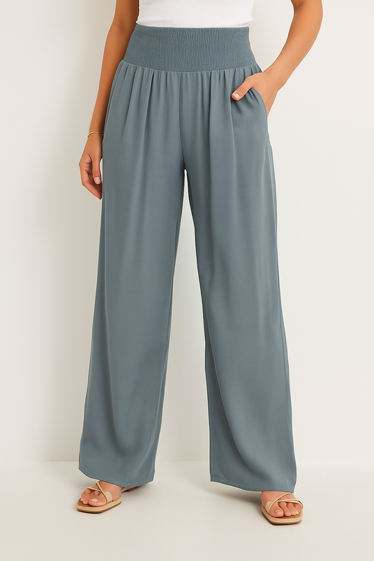 R&B | Sommerhose Damen mit Elastischem High-Waist-Bund
