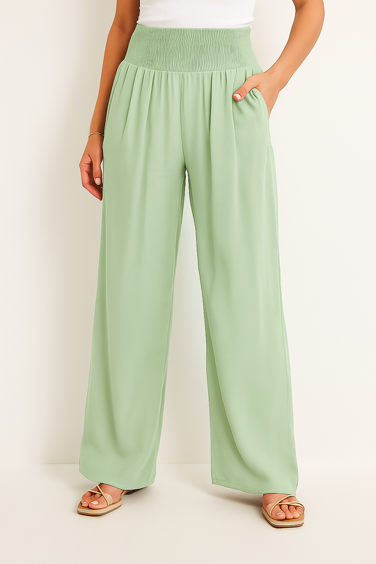 R&B | Sommerhose Damen mit Elastischem High-Waist-Bund