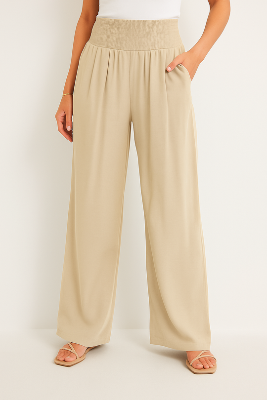R&B | Sommerhose Damen mit Elastischem High-Waist-Bund