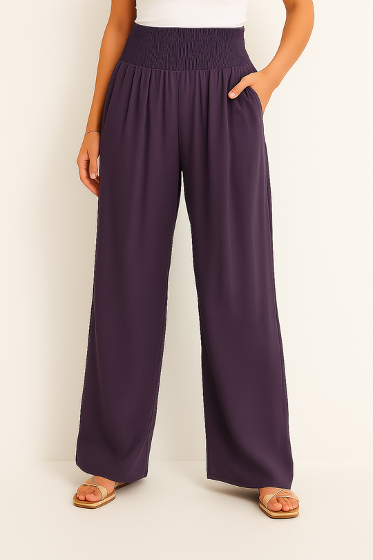 R&B | Sommerhose Damen mit Elastischem High-Waist-Bund