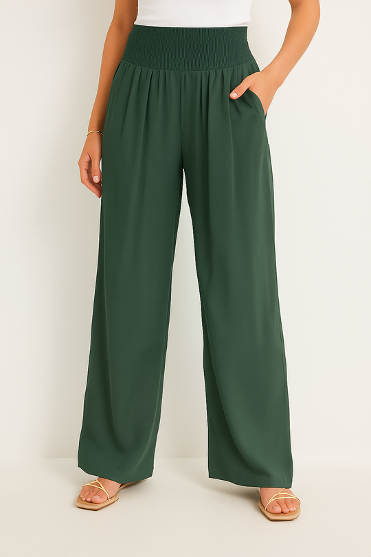 R&B | Sommerhose Damen mit Elastischem High-Waist-Bund