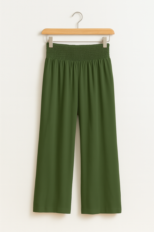 R&B | Sommerhose Damen mit Elastischem High-Waist-Bund