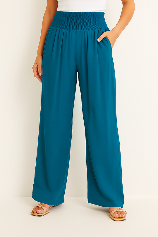 R&B | Sommerhose Damen mit Elastischem High-Waist-Bund