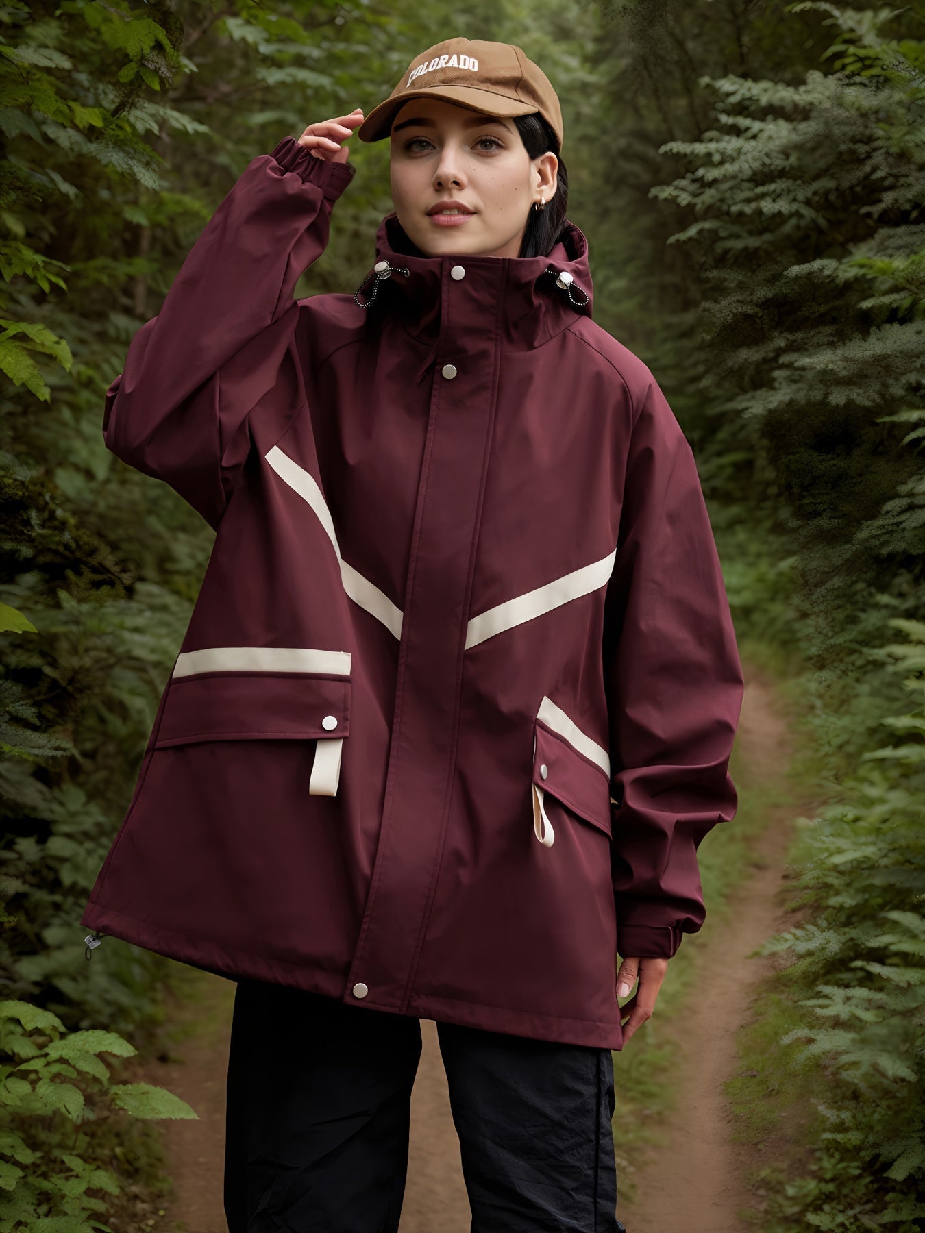R&B | Wasserdichte Jacke Damen mit Kapuze
