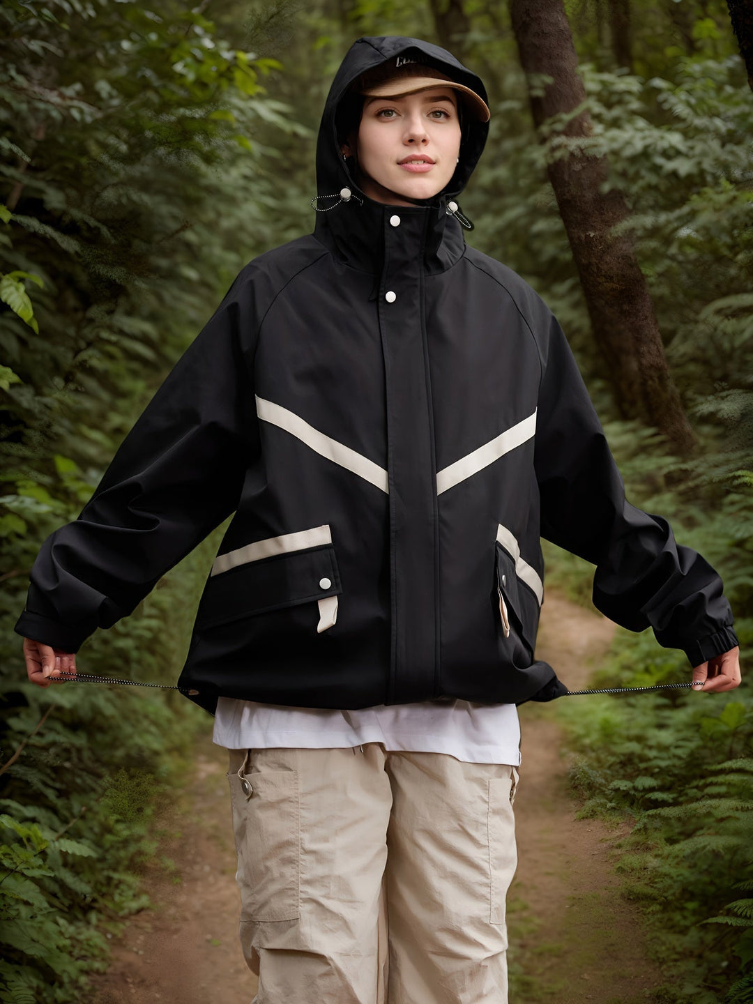 R&B | Wasserdichte Jacke Damen mit Kapuze
