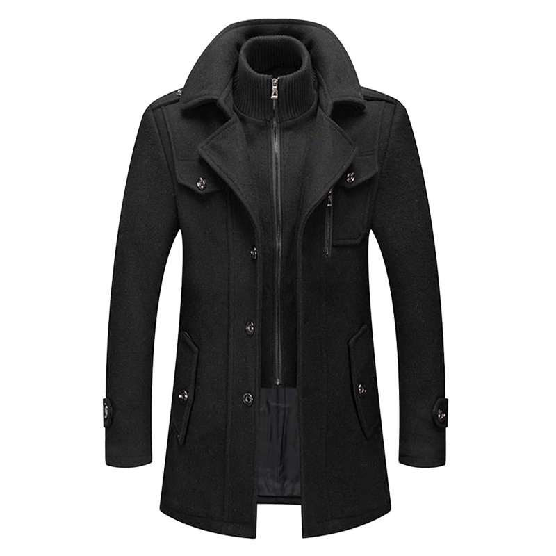 R&B | Klassischer Herrenwärmewintermantel mit Modischem Look